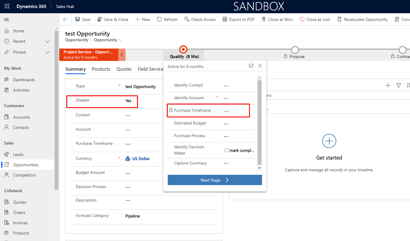 Disable field in Business Process Flow in D365 CE using JavaScript